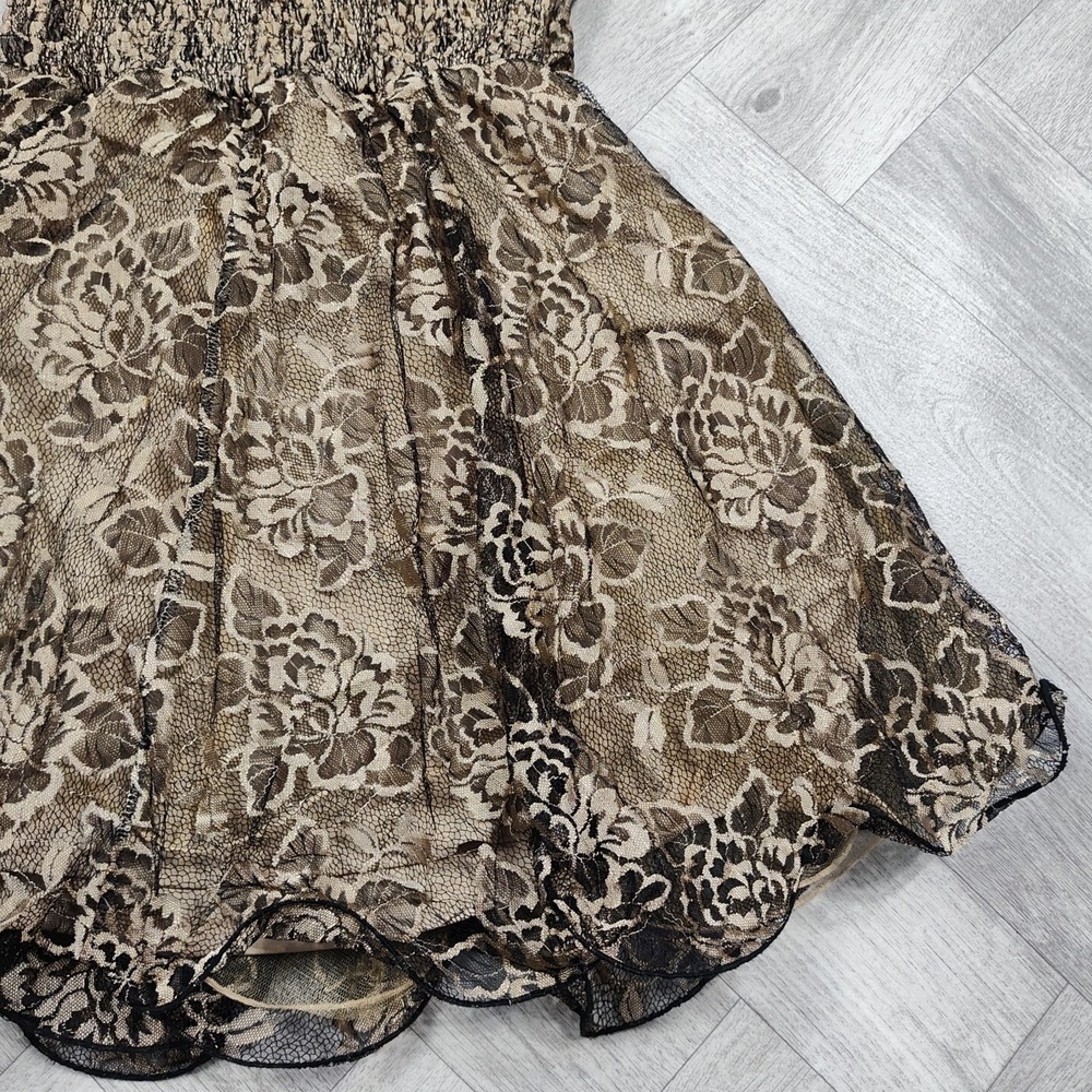 Alloy Apparel Women's Size Medium Black And Gold Metallic Lace Dress - Picture 16 of 16